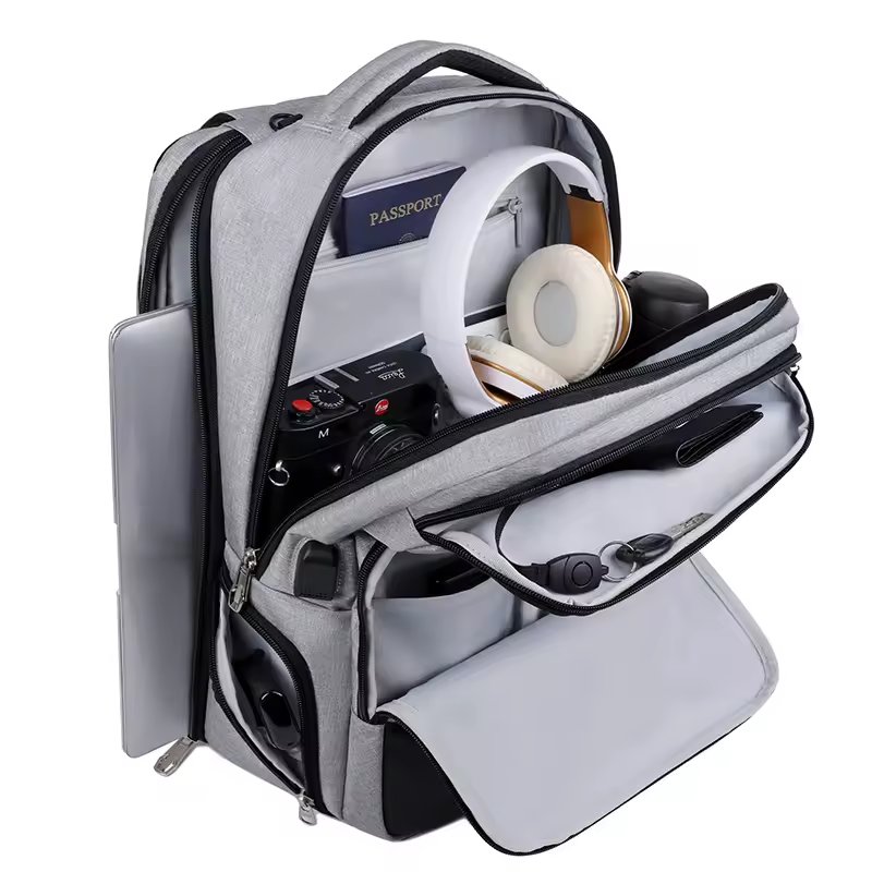 10pcs Custom Logo Business Laptop Backpacks Large Capacity Outdoor Travel College Backpack Multi-funcational Backpack With Usb