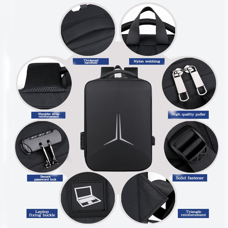 Anti Theft Water Resistant Computer Backpack large capacity custom mochila portatilw School USB Charging Port Laptop Backpack