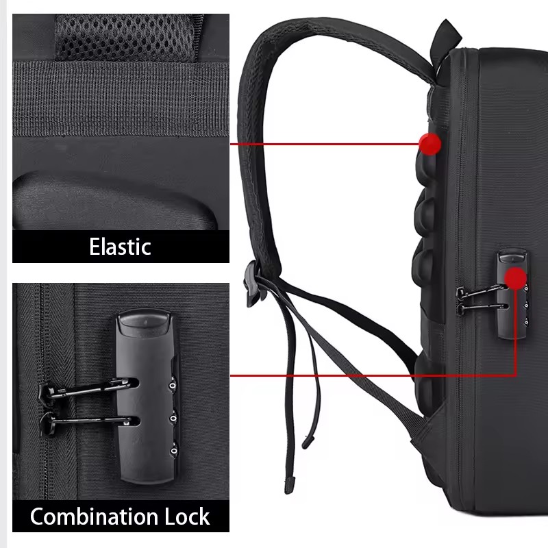 New Laptop Hard Case Backpack Anti Theft USB Smart Laptop Backpack Bag Travel Business EVA Backpack For Men