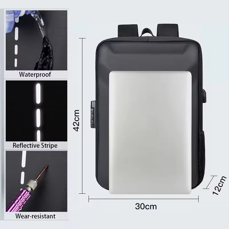 New Laptop Hard Case Backpack Anti Theft USB Smart Laptop Backpack Bag Travel Business EVA Backpack For Men