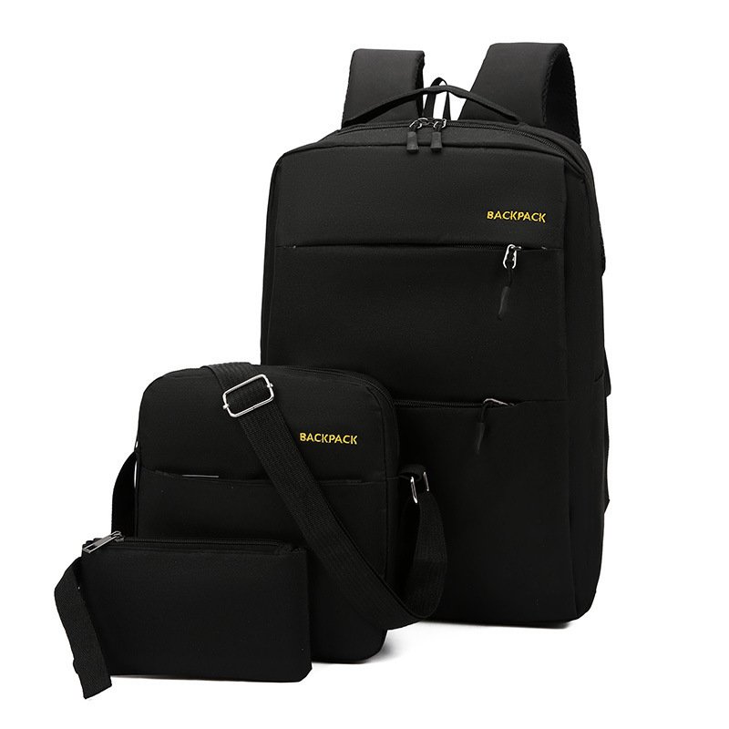 2024 USB Business Casual style Laptop Backpack set for men and students