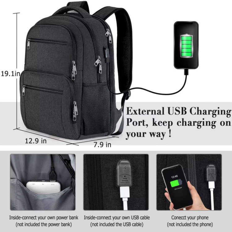 USB Business Laptop Bag 2023 Factory Discount Hot Sale Large Capacity Backpack Men's Laptop Backpack