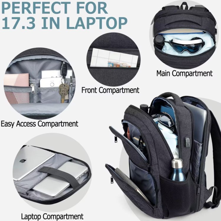 USB Business Laptop Bag 2023 Factory Discount Hot Sale Large Capacity Backpack Men's Laptop Backpack