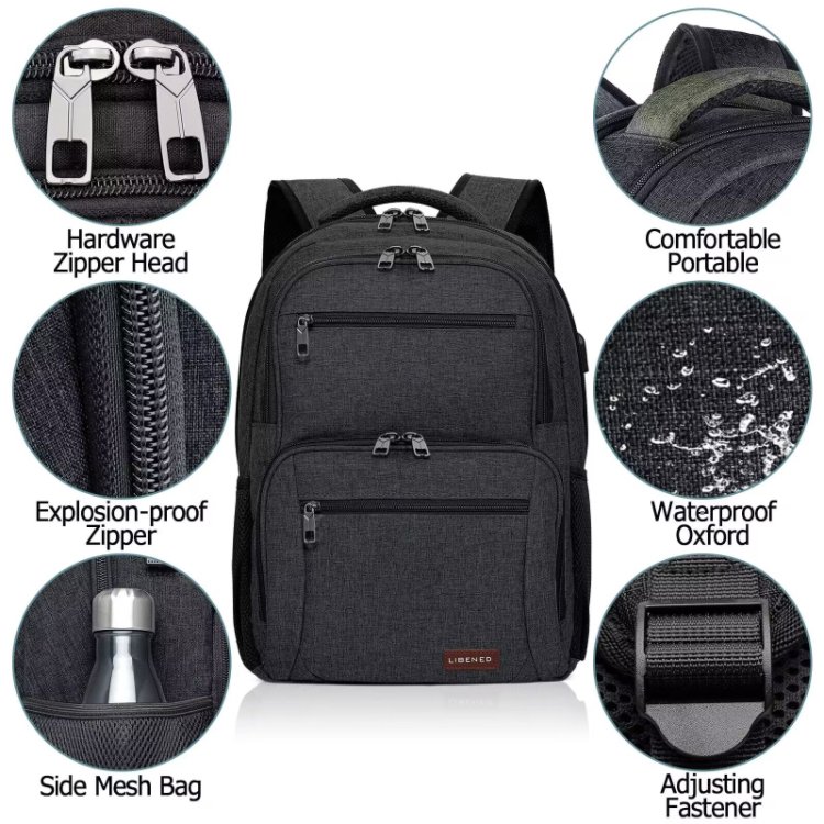 USB Business Laptop Bag 2023 Factory Discount Hot Sale Large Capacity Backpack Men's Laptop Backpack