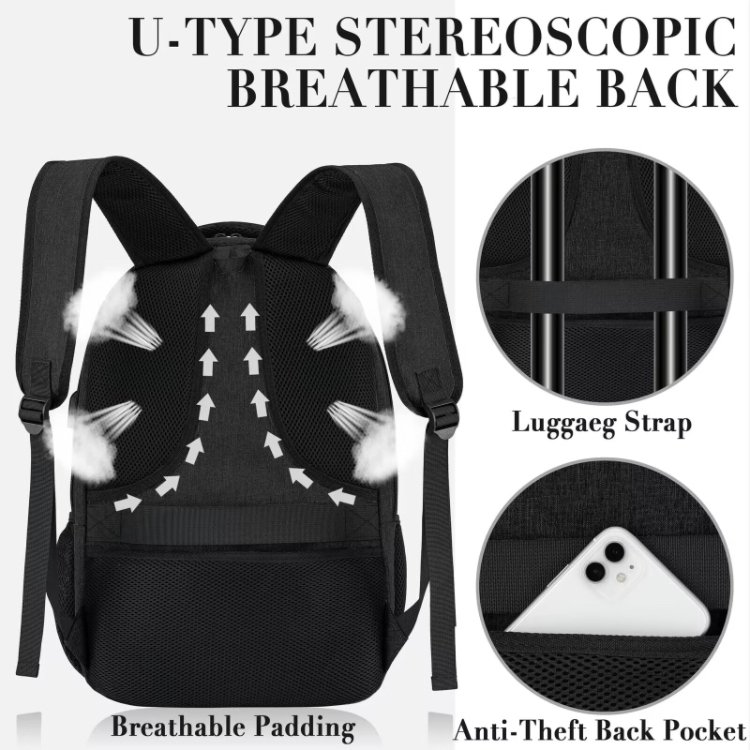 USB Business Laptop Bag 2023 Factory Discount Hot Sale Large Capacity Backpack Men's Laptop Backpack