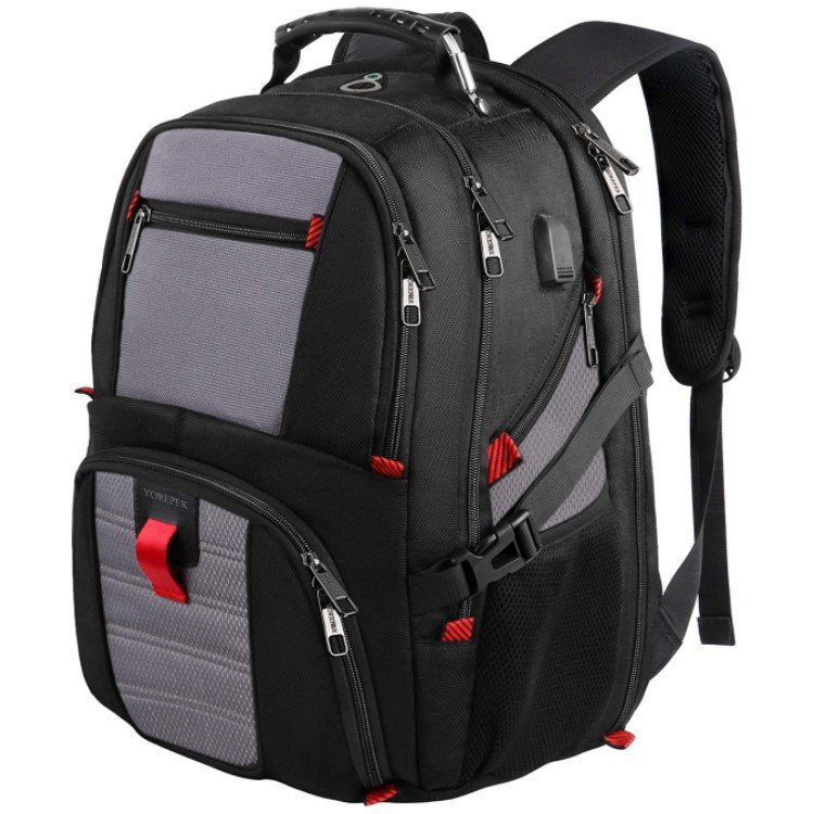 Travel Laptop Backpack Water Resistant College Student Schoolbag Business Work Bag With USB