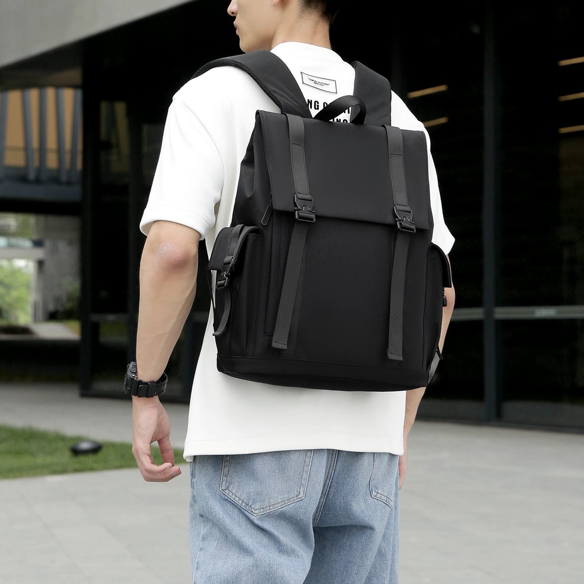 Wholesale 2024 Fashionable Ergonomic Nylon Laptop Backpacks Mochilas Escolares for Daily Life and College School Bags for Boys
