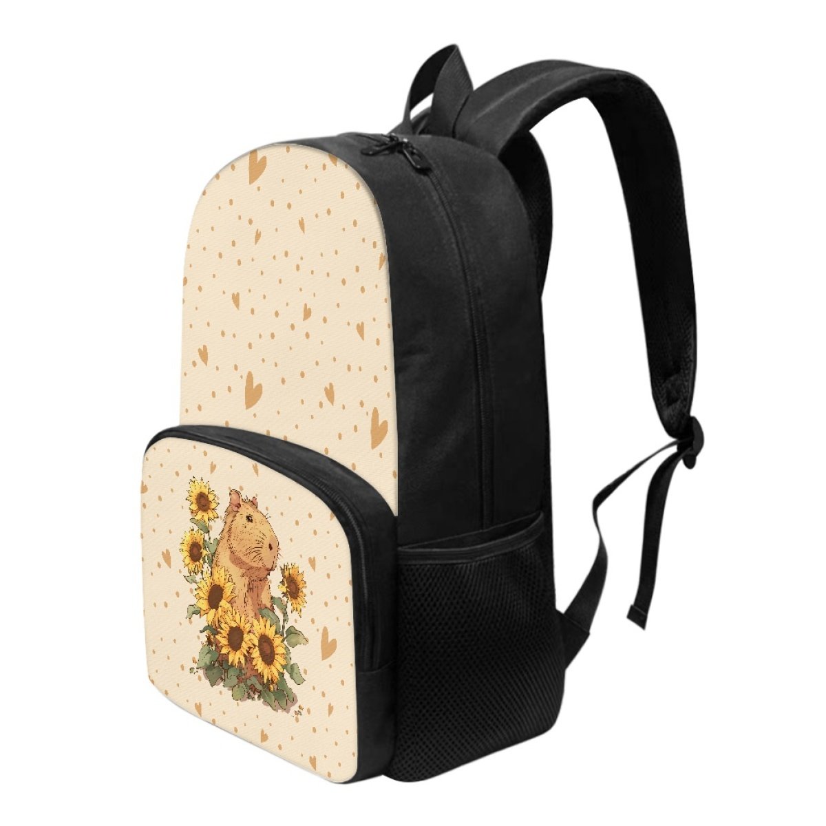 Capybara Backpack Book Bags Lightweight Casual Laptop Backpacks Custom Durable Student Cartoon Capybara Print Logo School Bags