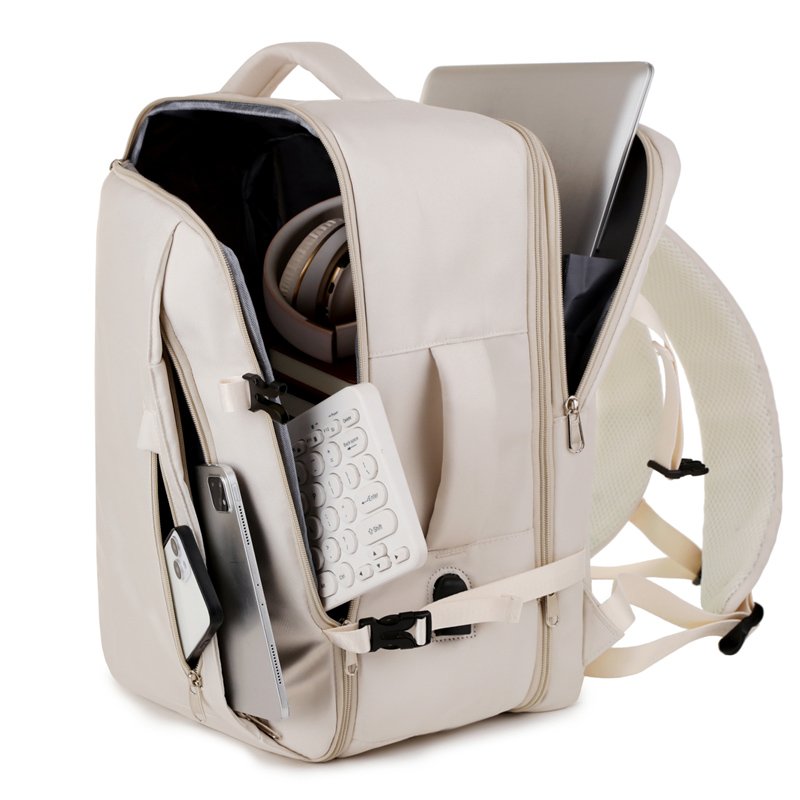 Hot selling fashion expandable travel backpack with usb Customized waterproof anti-theft business laptop backpacks for men