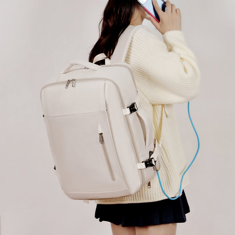 Hot selling fashion expandable travel backpack with usb Customized waterproof anti-theft business laptop backpacks for men