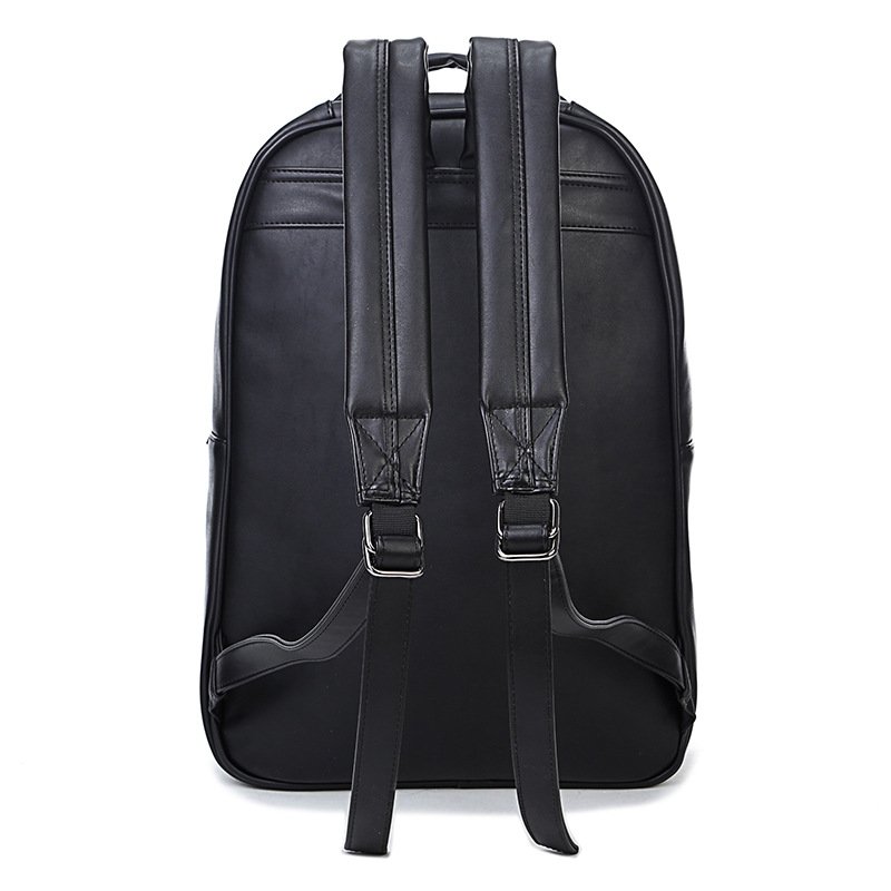 Street Punk Style 3D Lion Head PU Leather Outdoor Travel Backpack Cool Men's Backpack For Laptop 17 Inch