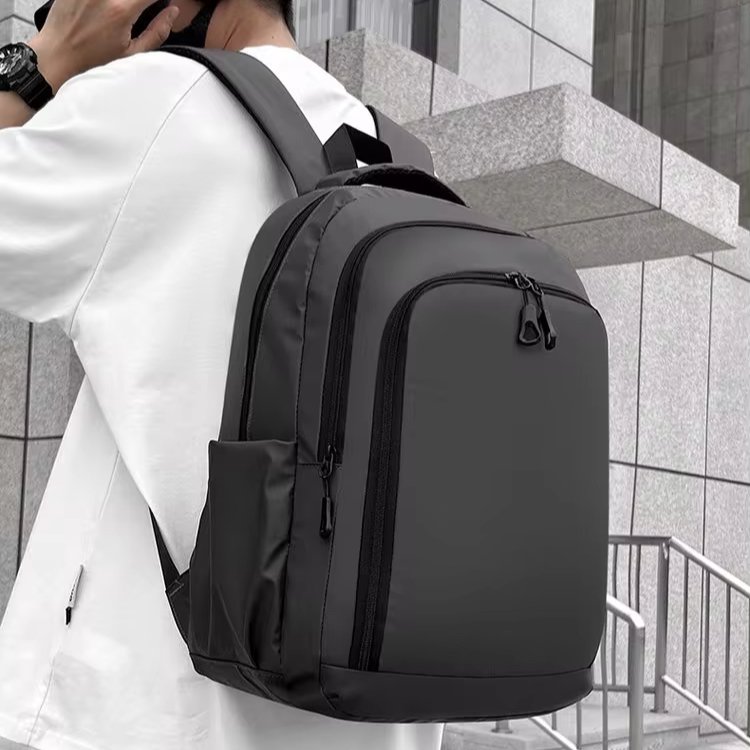 Customized Large Capacity Multifunctional Black Waterproof Laptop Backpack Unisex Business Style USB Oxford PU-Smart Stylish PC