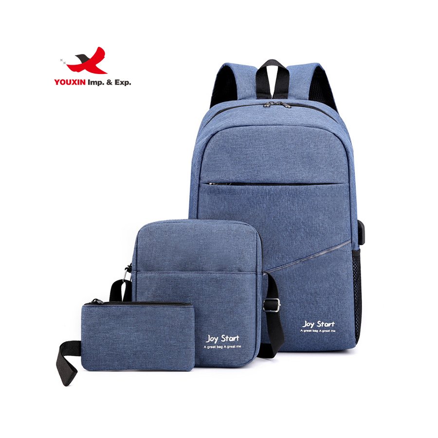 Wholesale School Students Casual Men's Backpacks 3-piece Outdoor Travel Computer Backpack Set for Men