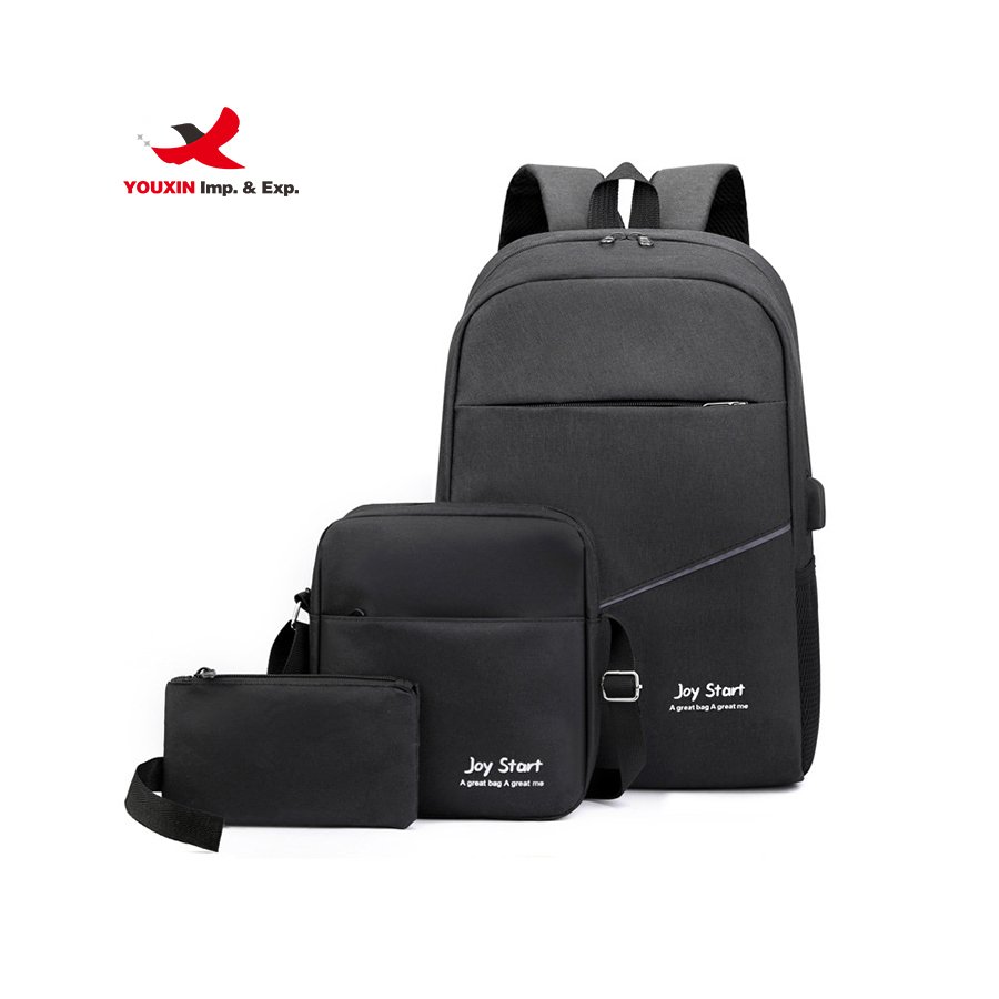 Wholesale School Students Casual Men's Backpacks 3-piece Outdoor Travel Computer Backpack Set for Men
