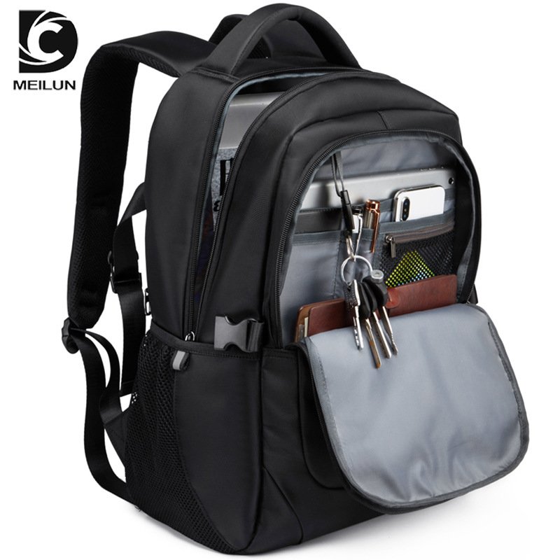 Men&#39;s Backpack Computer Korean Fashion Trend High School Student Schoolbag Travel Backpack Travel Leisure Business Polyester