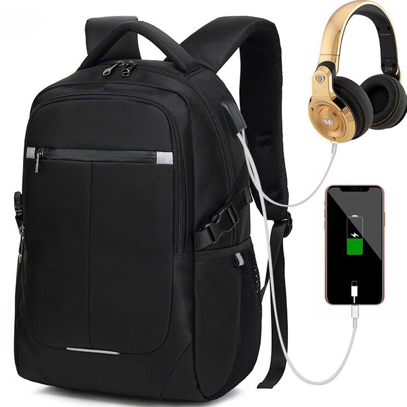 Men&#39;s Backpack Computer Korean Fashion Trend High School Student Schoolbag Travel Backpack Travel Leisure Business Polyester