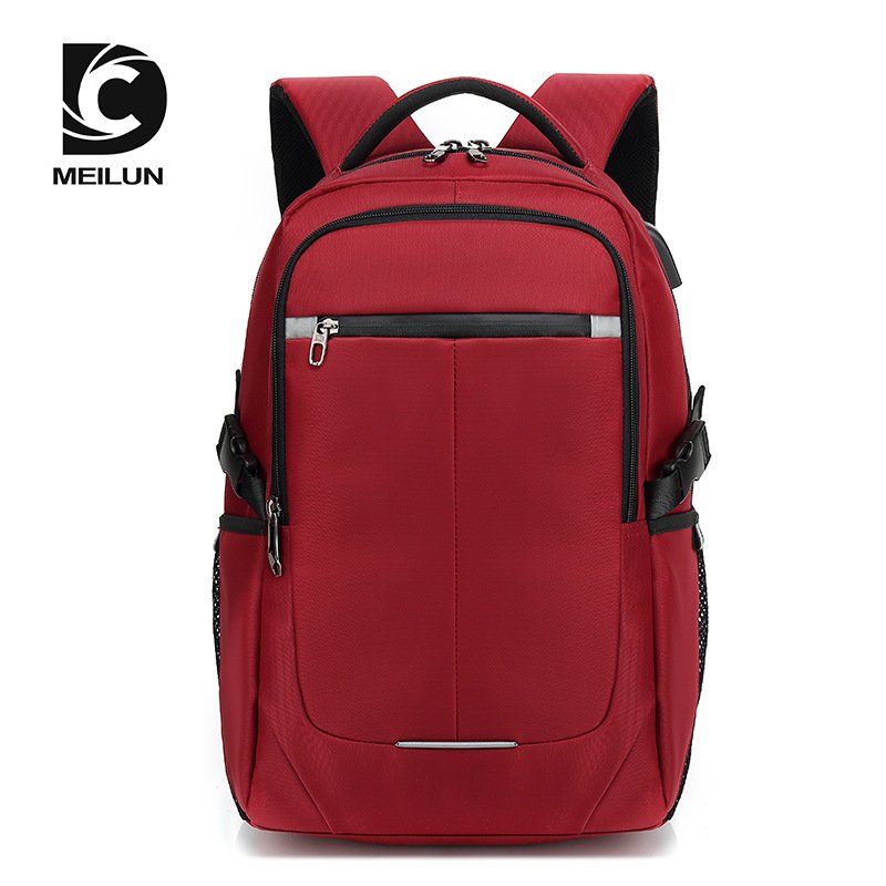 Men&#39;s Backpack Computer Korean Fashion Trend High School Student Schoolbag Travel Backpack Travel Leisure Business Polyester
