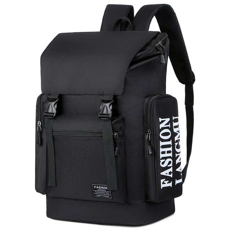Wholesale Black Notebook Bag For Travel Daily School Mens Backpack Custom Waterproof Leather Laptop Backpacks For Male
