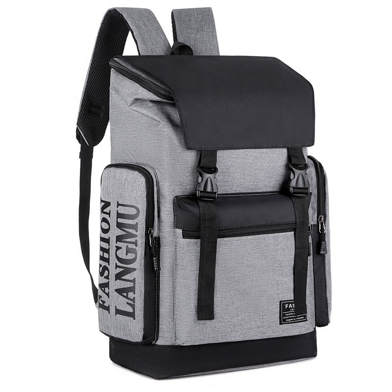 Wholesale Black Notebook Bag For Travel Daily School Mens Backpack Custom Waterproof Leather Laptop Backpacks For Male