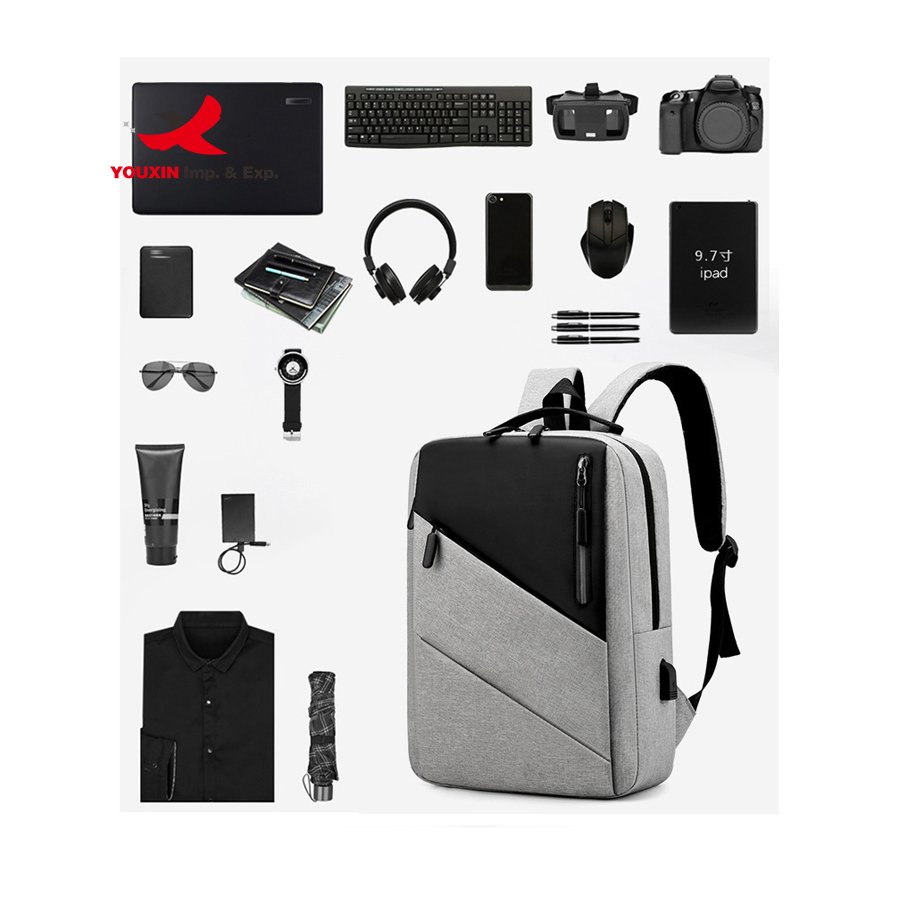 New Arrivals OEM Custom Logo High Quality USB Charging Port Waterproof Casual Sports School Travel Laptop Backpack Bag