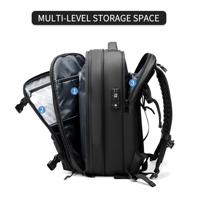 17 inch Water Resistant Wheeled Laptop Backpack Carry on Luggage Business Bag Trolley Suitcase for Men Women Adults to Travel