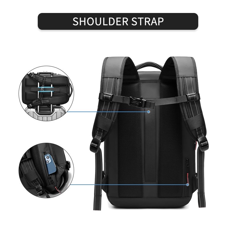 17 inch Water Resistant Wheeled Laptop Backpack Carry on Luggage Business Bag Trolley Suitcase for Men Women Adults to Travel