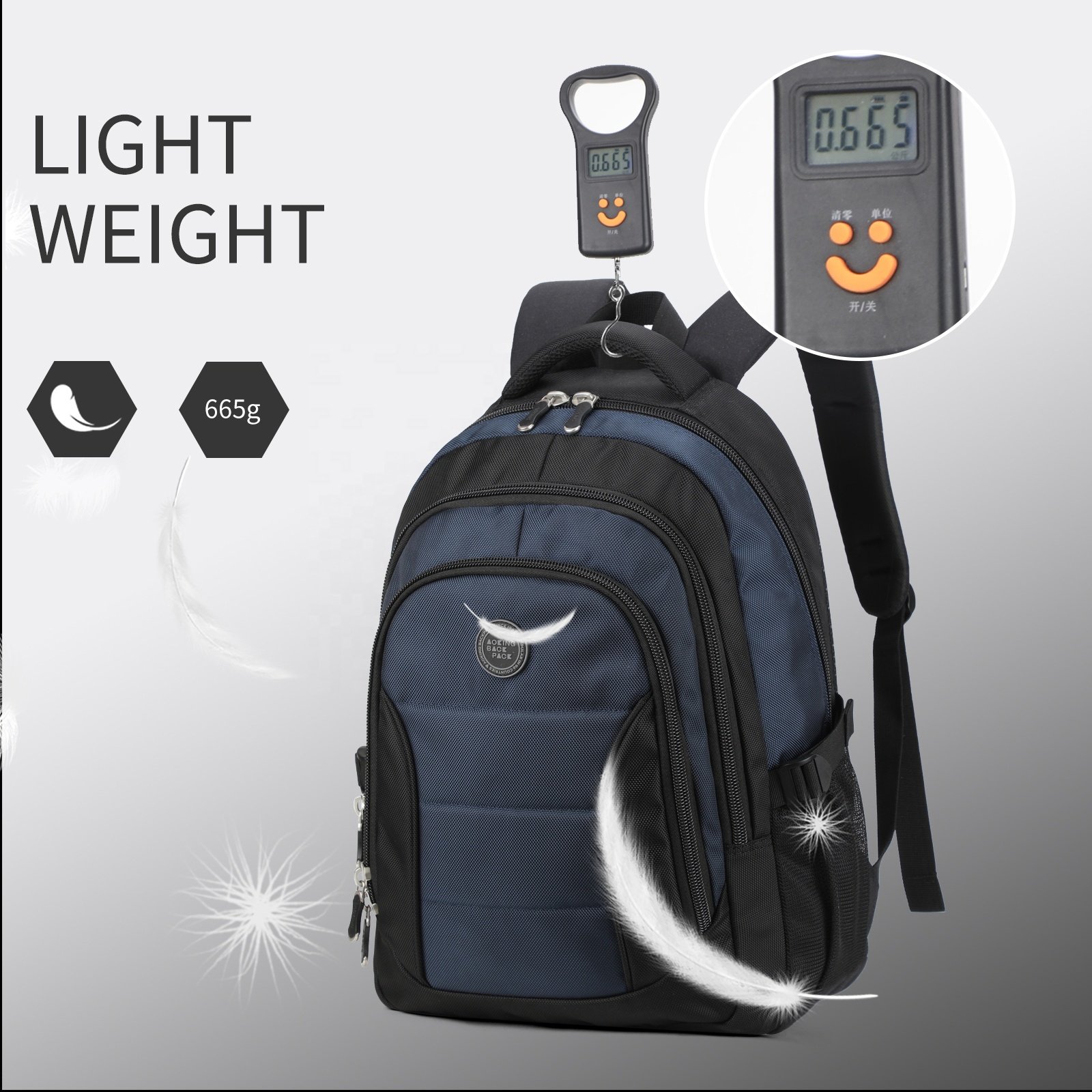 Customized logo men durable bag waterproof laptop backpacks leisure business travelling college casual school bags