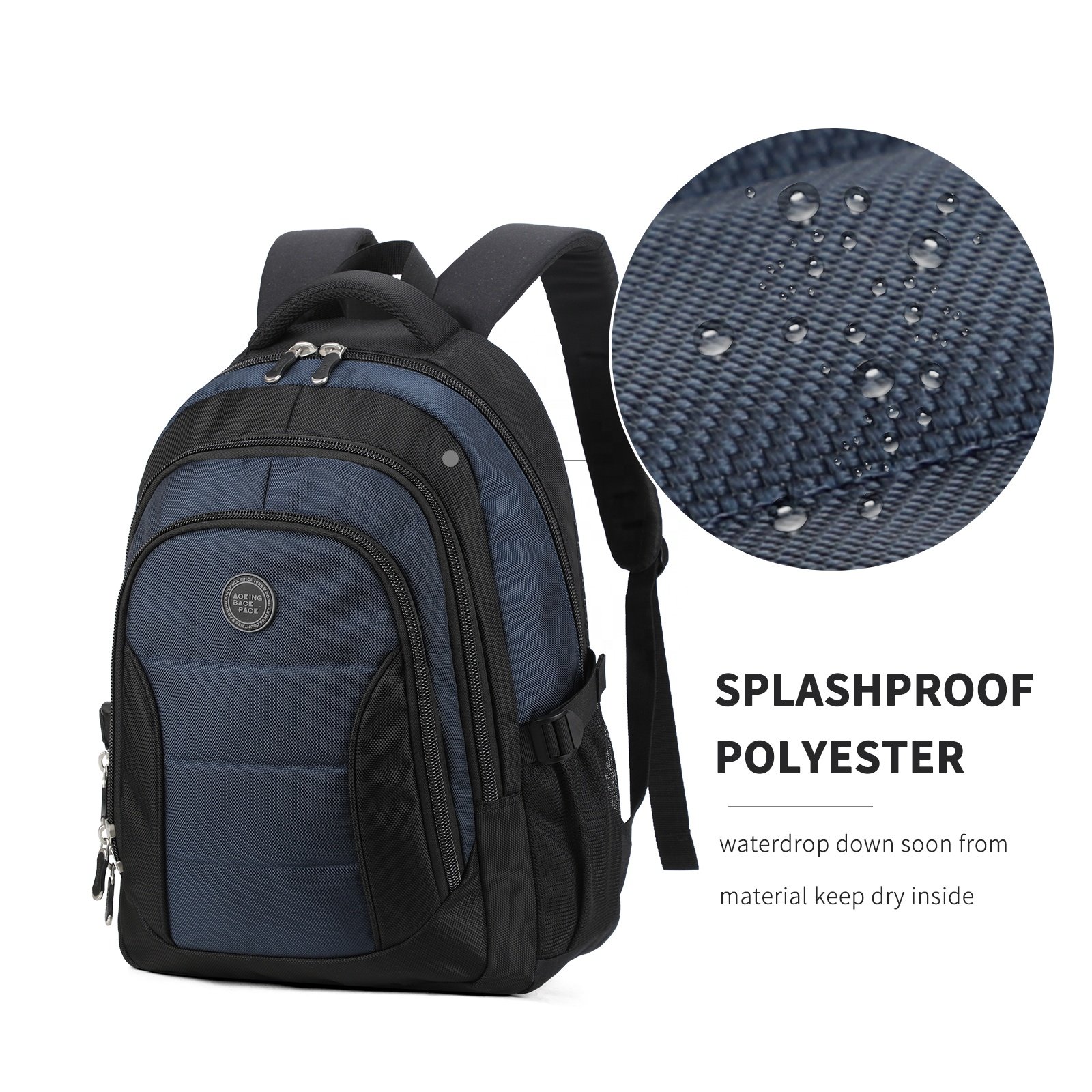 Customized logo men durable bag waterproof laptop backpacks leisure business travelling college casual school bags