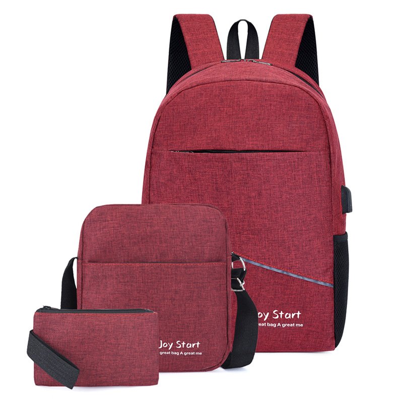 SC013 Multifunctional Fashion Business Travel Three-Piece Set School Backpack USB Charging Student Computer Backpack Laptop bag
