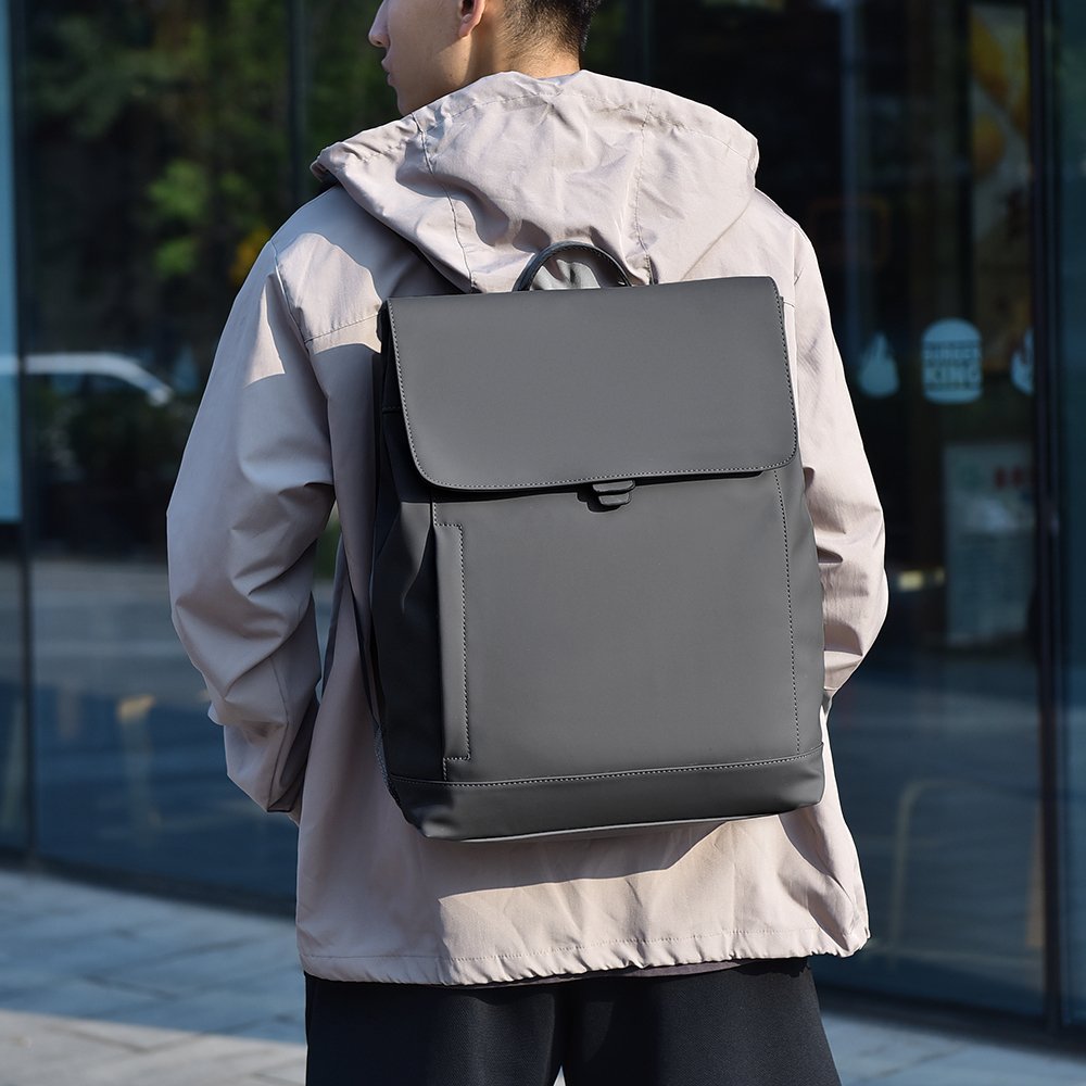 Fashionable hot PU waterproof wear-resistant material laptop bag men's backpack is suitable for daily travel, going out
