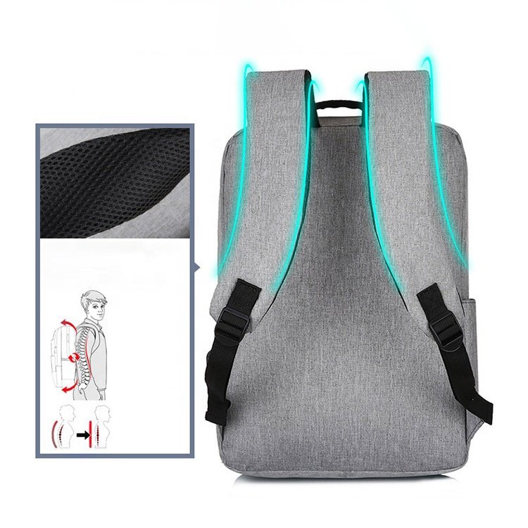 Custom Logo Business Waterproof Laptop Bags Supplier School Mochilas Travel Pack USB Charging Women Men Smart backpack For Men