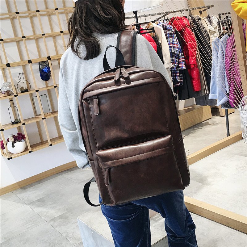 Factory Wholesales High quality Cheap Price Waterproof PU Leather Custom logo Laptop backpacks Business School Backpacks
