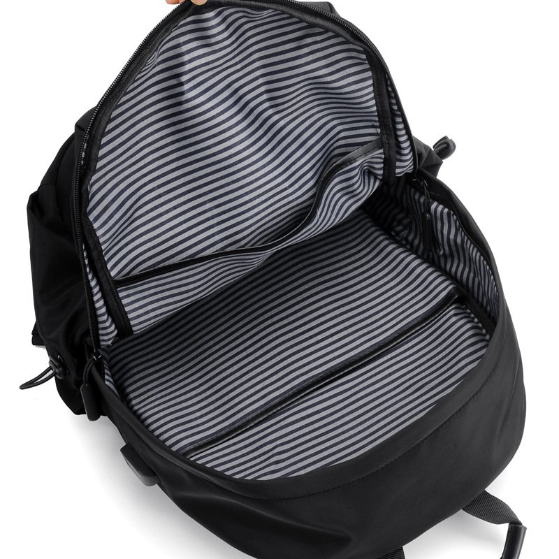 Casual Backpack Men's Bag Travel Simple School Bag Fashion Computer Bag Polyester Waterproof Bagpack for School All Seasons