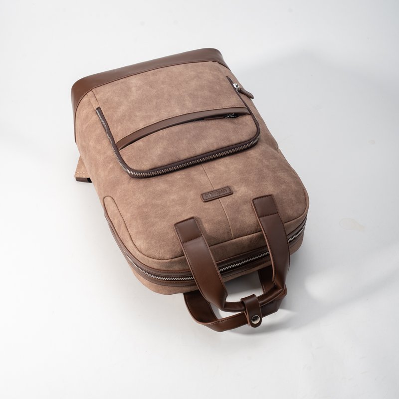 Fashion Custom logo leather business travelling Camping School backpack bags Daypack men laptop backpacks