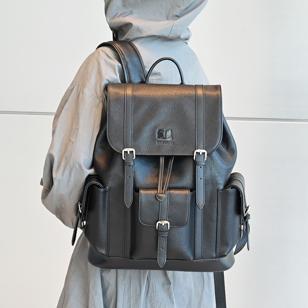 Wholesale New Style Mens Leather Backpacks Fashion Outdoor Sports Laptop Backpacks Bag