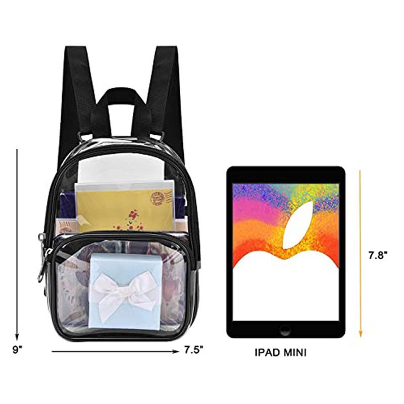 Factory Sale Cheap Small Clear Backpack Shoulder Bag Transparent for Kids PVC Waterproof Fashion Design Laptop Bag Girls 0.18kg
