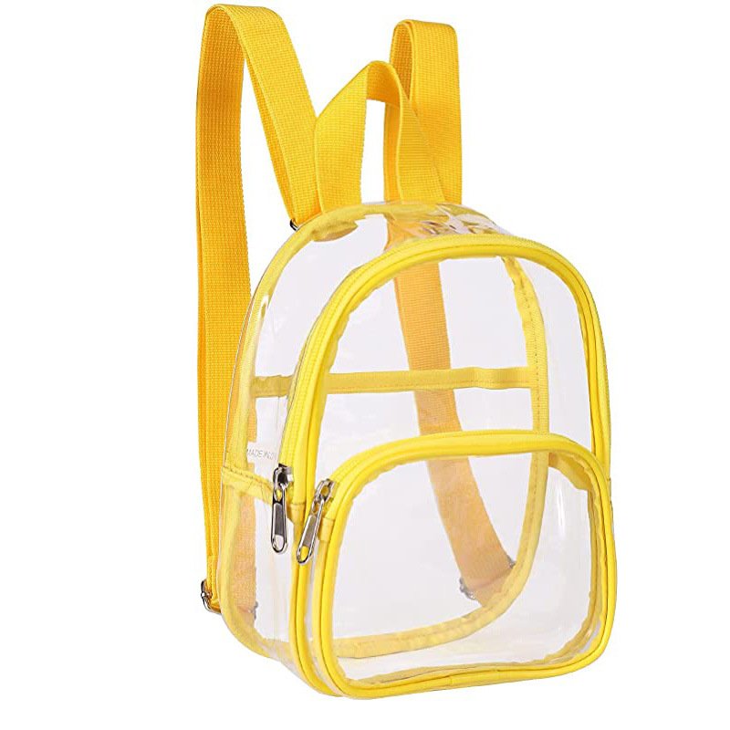 Factory Sale Cheap Small Clear Backpack Shoulder Bag Transparent for Kids PVC Waterproof Fashion Design Laptop Bag Girls 0.18kg