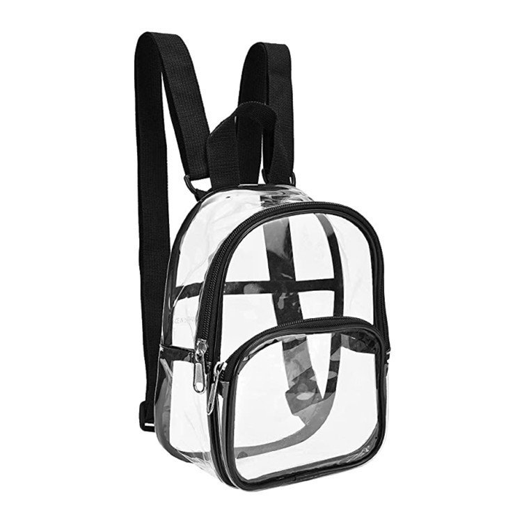 Factory Sale Cheap Small Clear Backpack Shoulder Bag Transparent for Kids PVC Waterproof Fashion Design Laptop Bag Girls 0.18kg