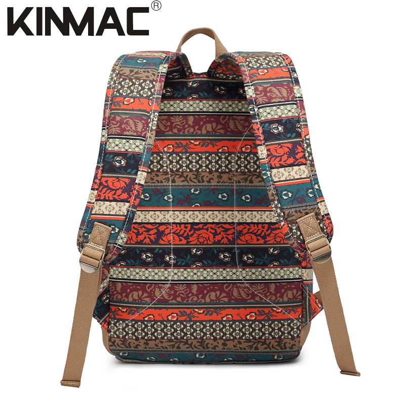 Kinmac New Bohemian Waterproof Laptop Backpack with Massage Cushion Straps and USB Charging Port for Laptop Up to 15.6 Inch