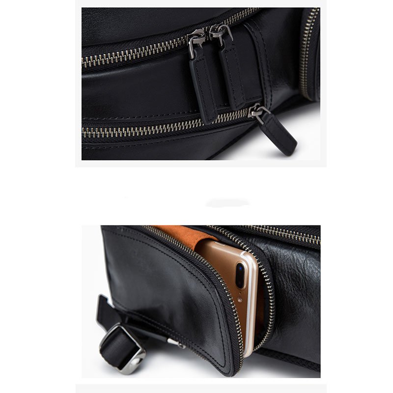 Shenzhen High Quality Shopping Small Classic Men Genuine Leather Backpack