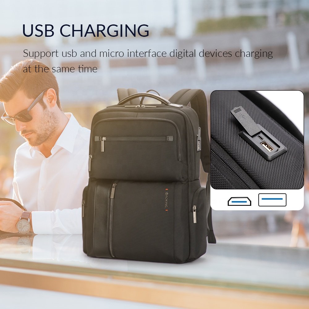 New Design Fashion Business Custom backpack Sac A Dos Back Pack laptop Bags For Men backpack Bag Smart Usb Backbag