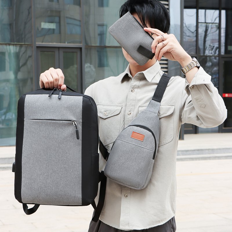 Manufacturer Wholesale College School Bag 3 Pcs Women and Men Designer Laptop Backpack Bag Set