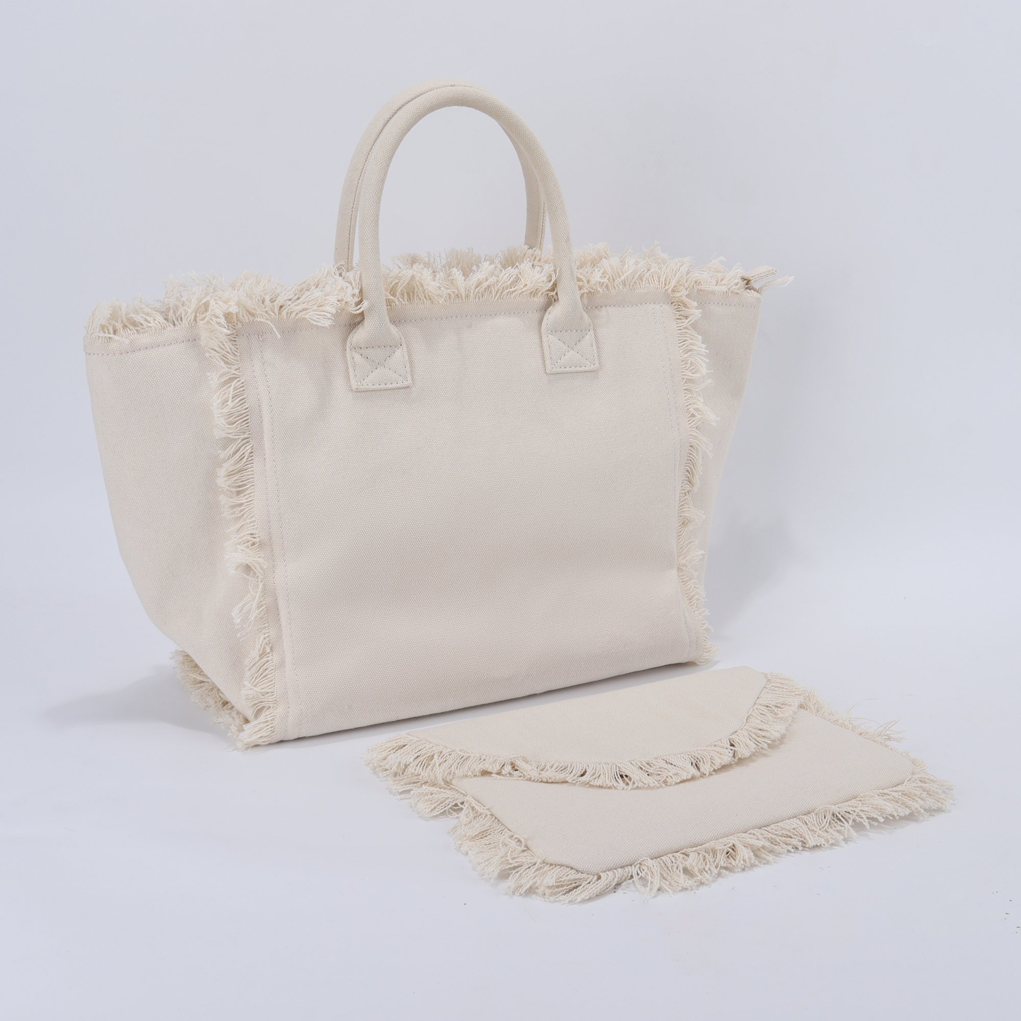 Factory Online Canvas Material Clutch Bag Women Summer Fashion Tassel Design Cute Clutch Bags Daily Leisure Shopping Clutch Bag
