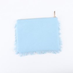 Blue clutch bag