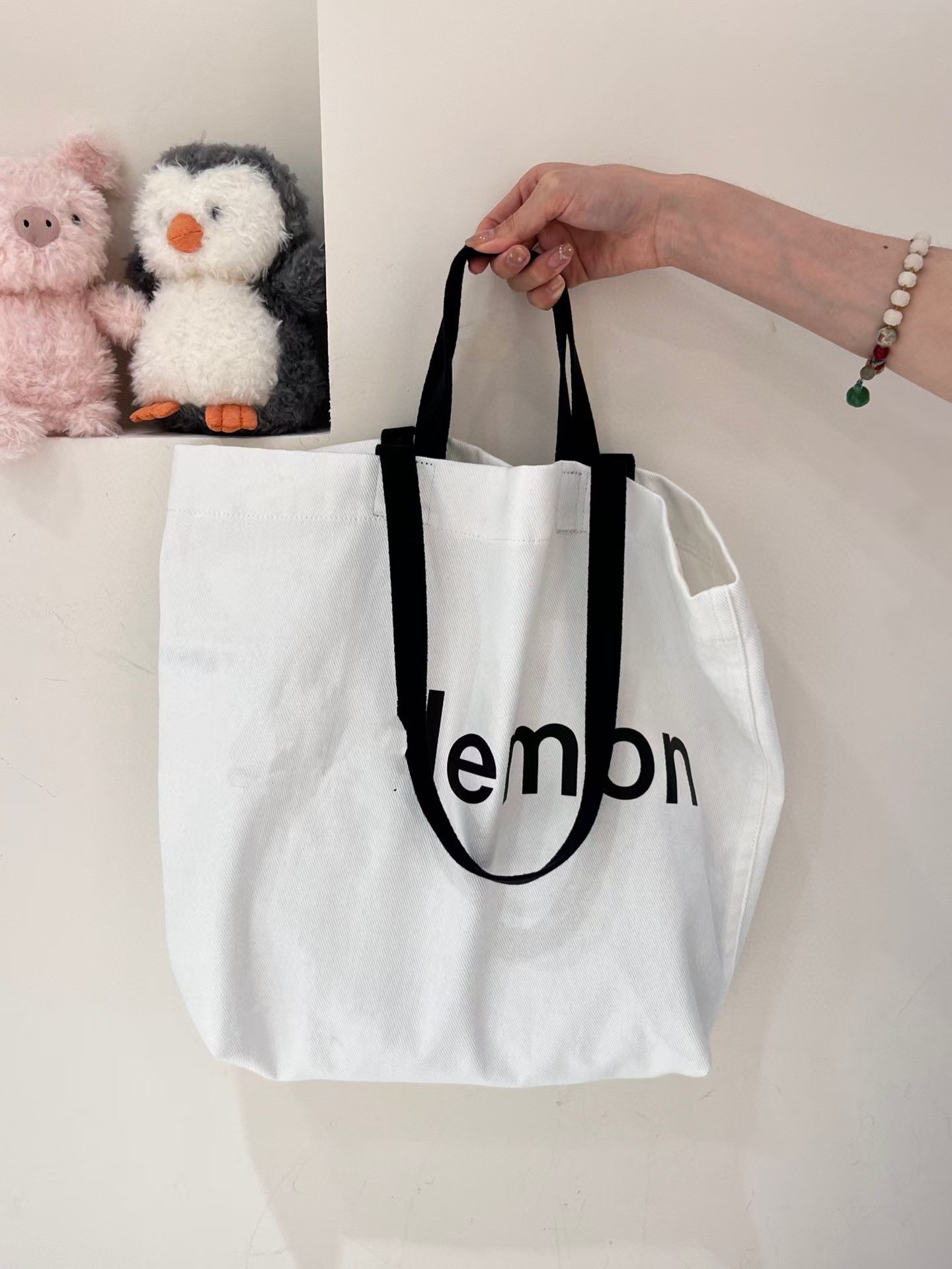 A153 lu the same letter canvas bag lu home hot female bag large capacity single shoulder portable fitness bag