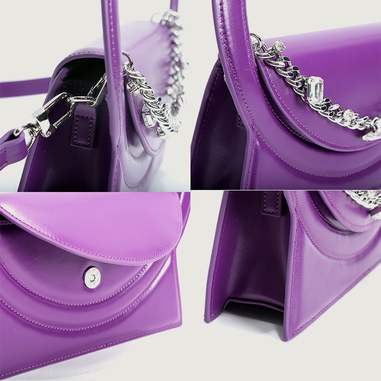 Designer Lady Evening Hand Bag #PZ2023007 Unique Round handle Diamond Chain Decor luxury rhinestone clutch bags evening bags