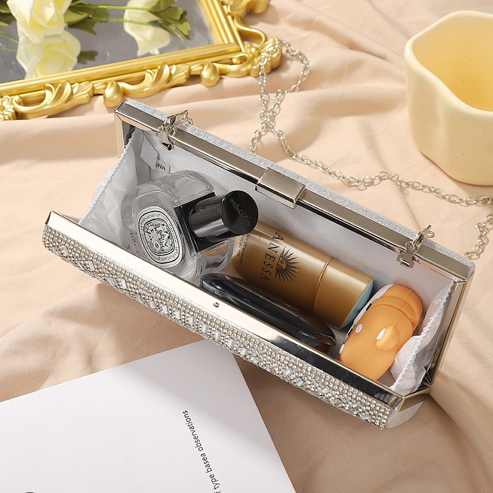 RB397 Custom Wedding Purse Crystal Clutches Luxury Small Evening Bag Rhinestone Colorful Diamond Purse Bling Party Shoulder Bag