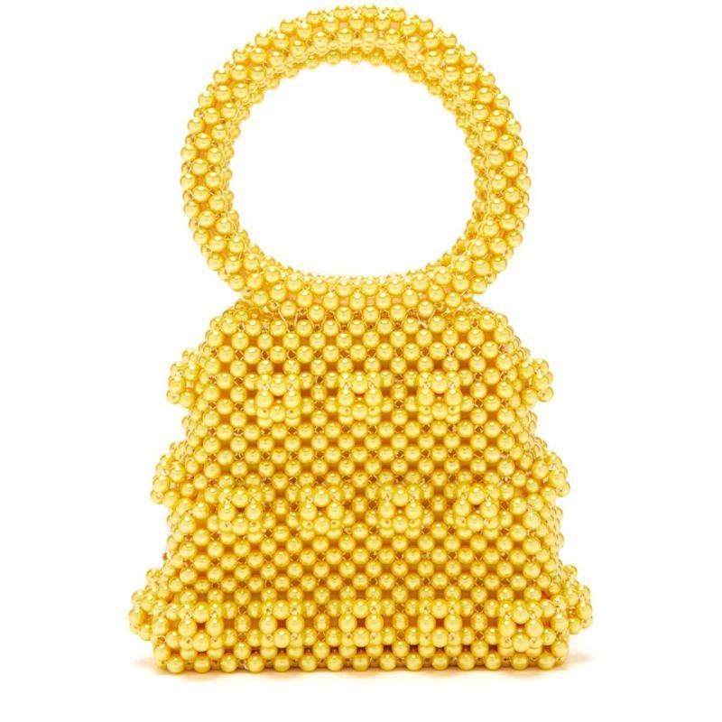Factory customized women's handmade fashion pearl bag hand beaded new dinner trend handbag