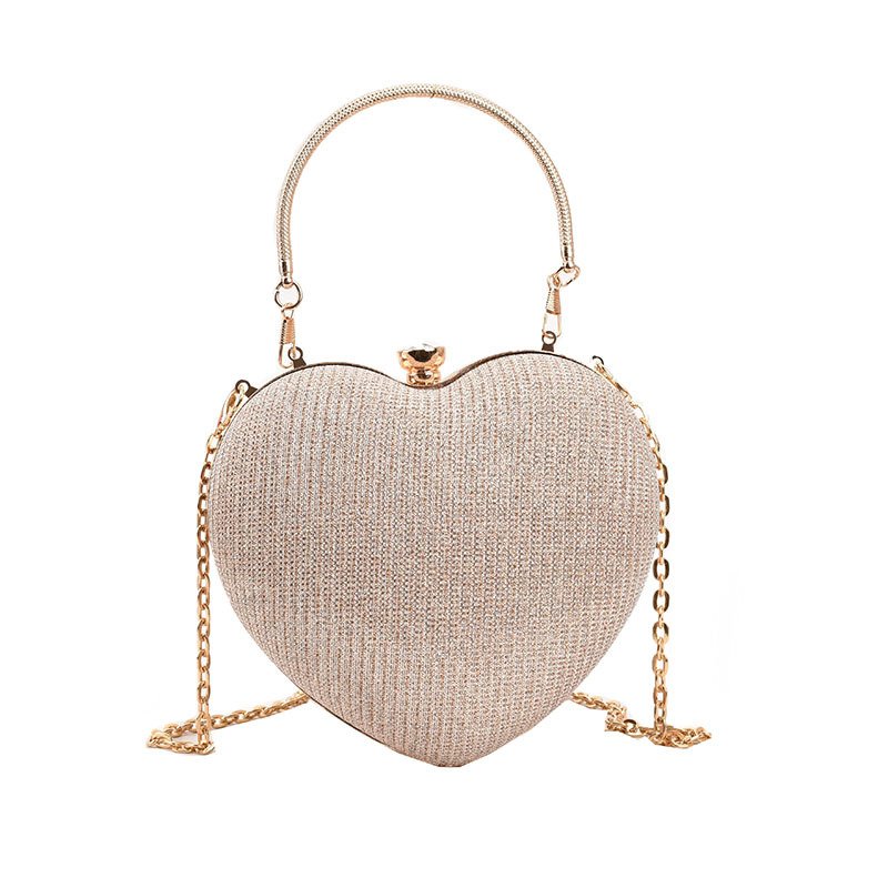 Wholesale evening bag Women's Clutch Cross-Body Bag with Peach Heart Design Mini Small Portable Chain New Fashion Sense bag