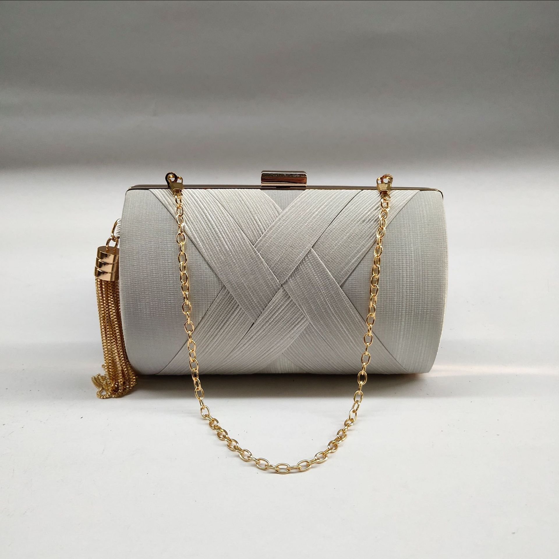 Party Dinner High Quality Luxury Chain Waist Evening Ladies Clutch Bag Tassel chain dinner bag Weaving Elegant Evening Bags